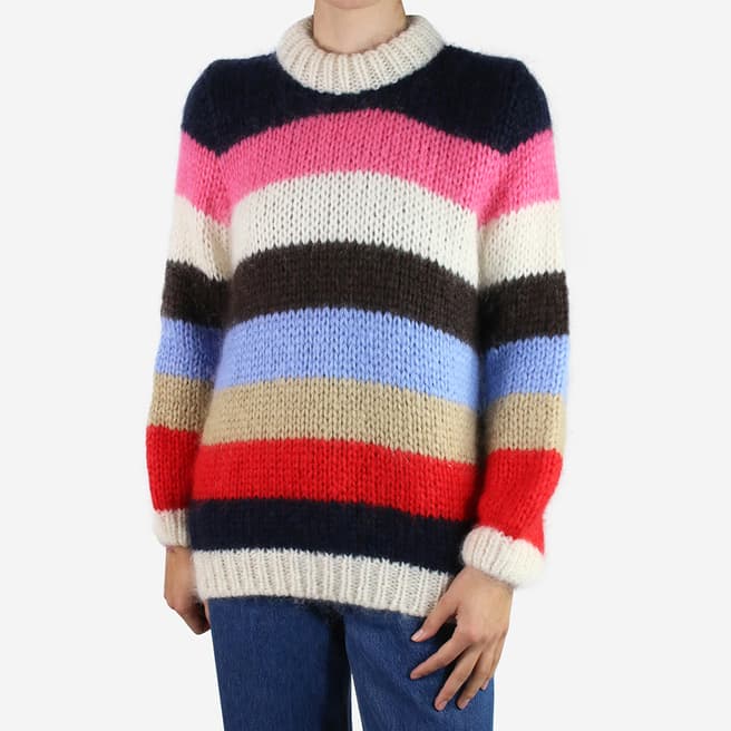 Multicoloured Striped Mohair Jumper Size S - BrandAlley