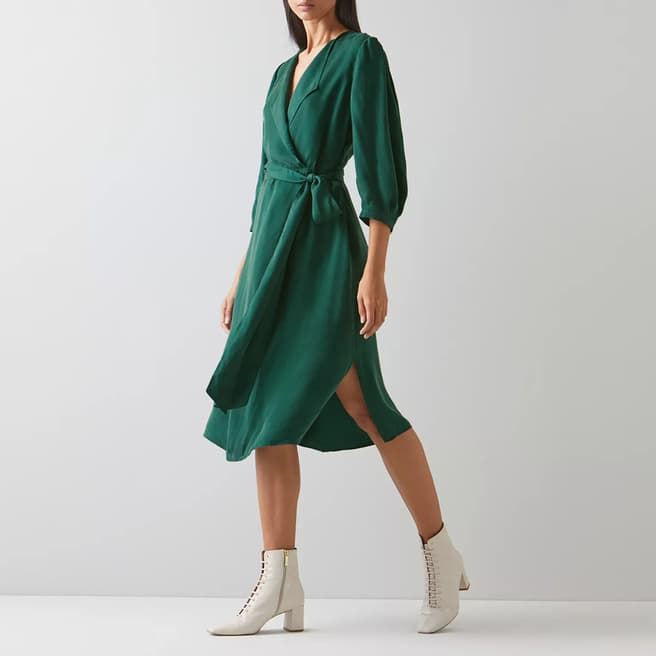 Green Iris Belted Dress - BrandAlley