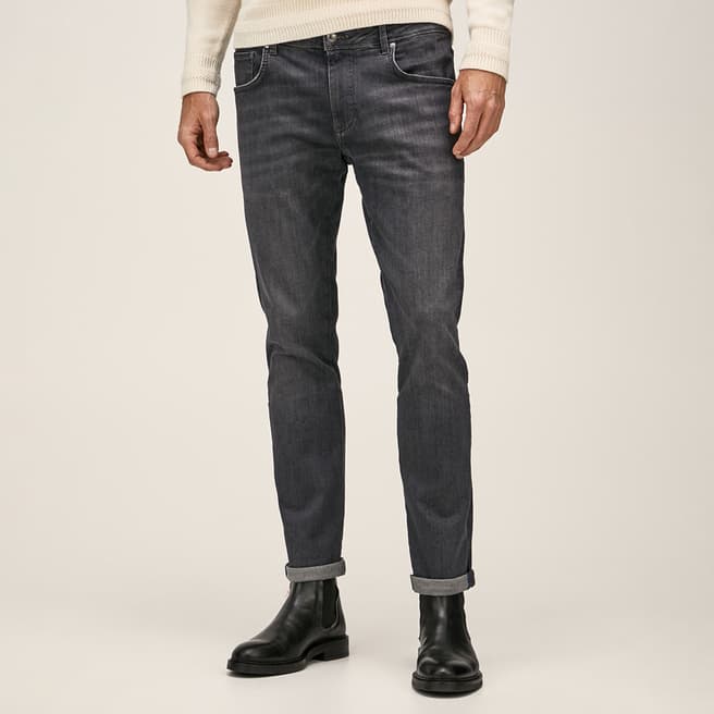 Washed Grey Stretch Jeans - BrandAlley