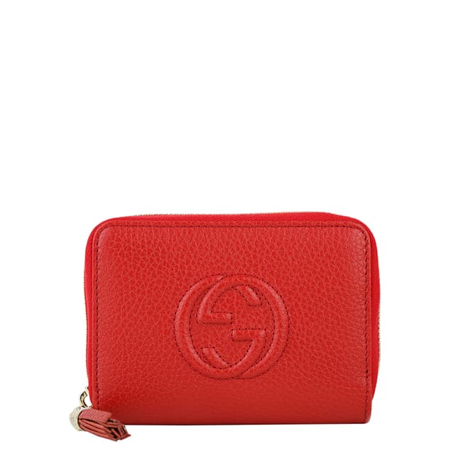 Red Gucci GG Leather Wallet - BrandAlley