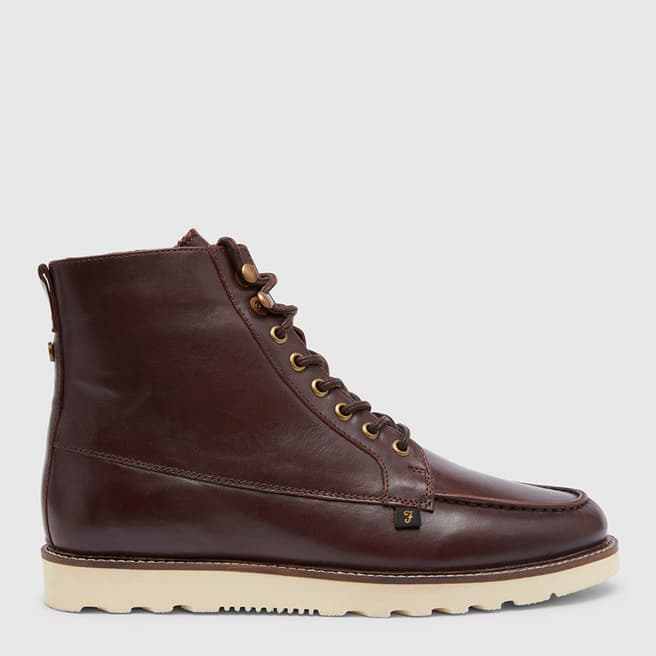 Oxblood Pantego Leather Boots - BrandAlley