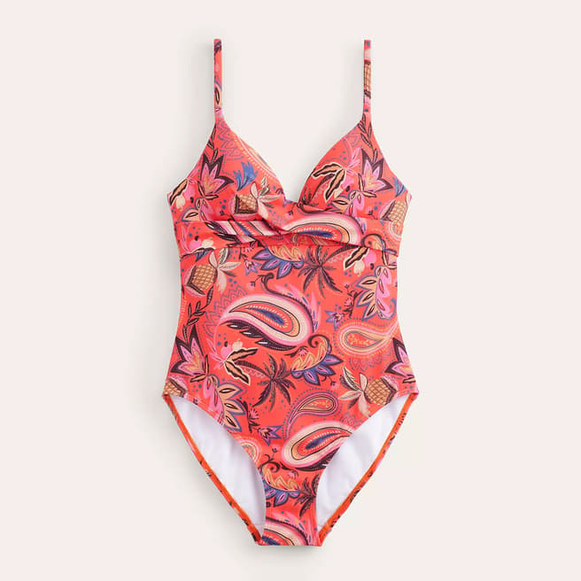 Coral Twist Support Swimsuit - BrandAlley