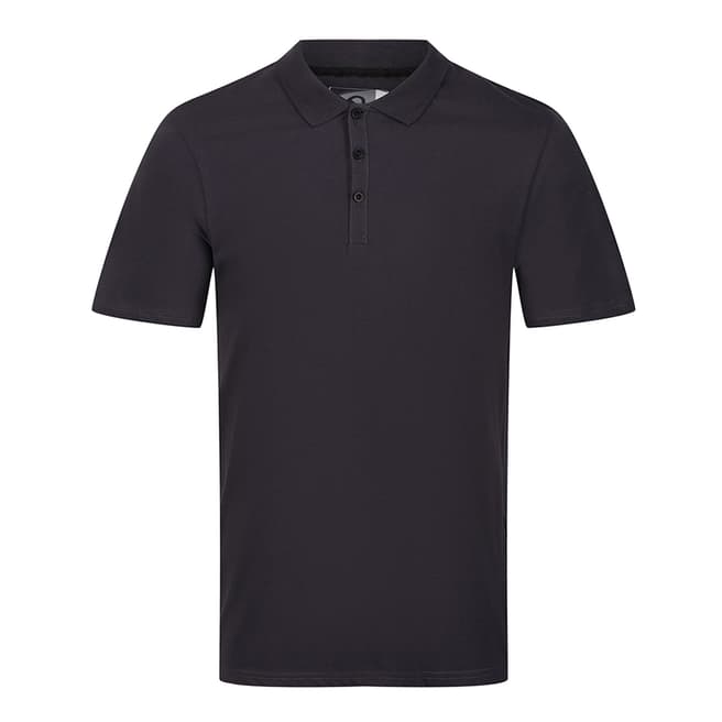 Dark Grey Sinton Lightweight Cotton Polo Shirt - BrandAlley