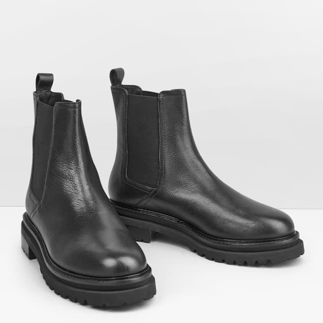 Black Haydon Leather Boots - Shoes - Women - BrandAlley
