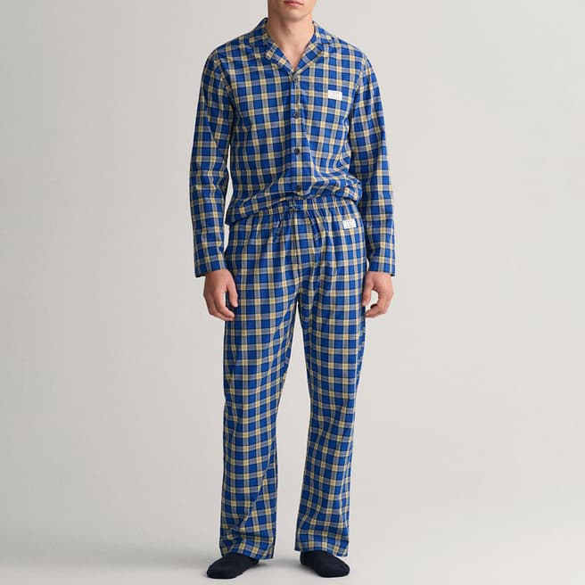 Blue Check Pyjama Set - BrandAlley