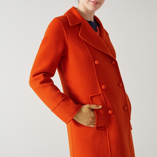 Orange Great Wool Coat - BrandAlley