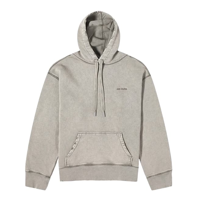Unisex Grey Faded Effect Cotton Hoodie - Clothing - Men - BrandAlley