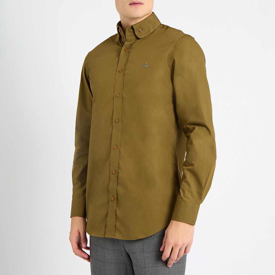 Khaki Krall Cotton Shirt