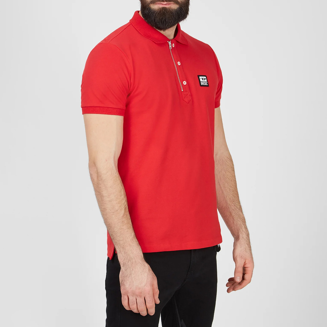 Polo Rouge Avec Logo À Écusson De Harry