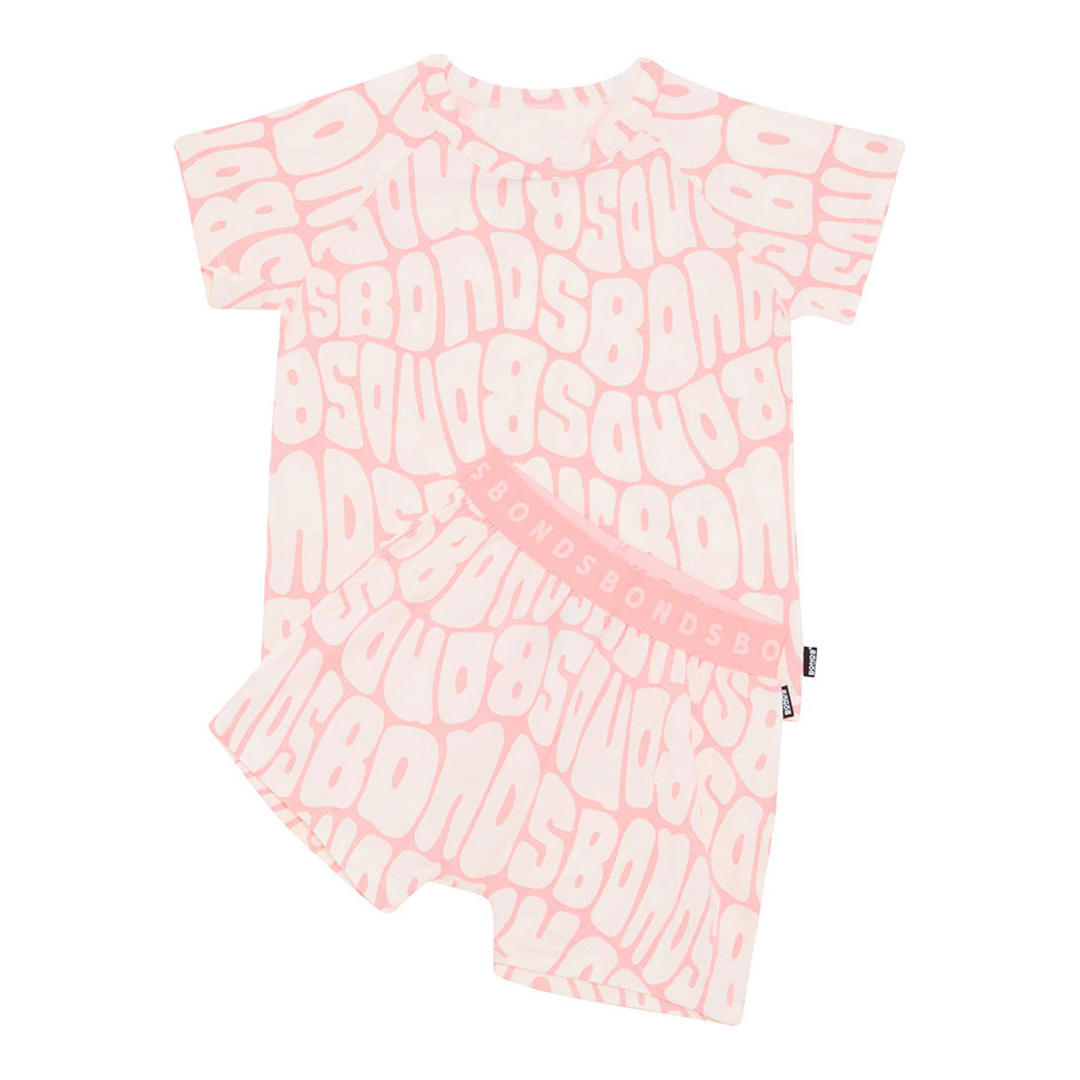 Pink Bonds Tee/Short Sleep Set