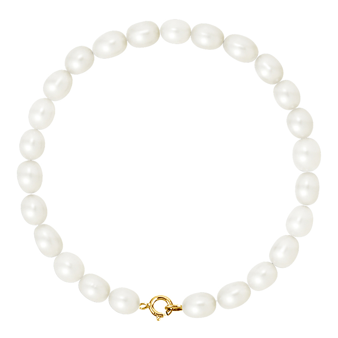 Yellow Gold Pearl Bracelet