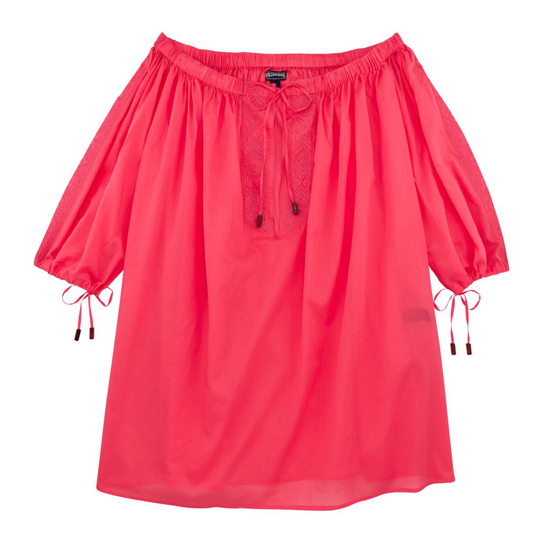 Pink Fromy Cotton Blouson Dress