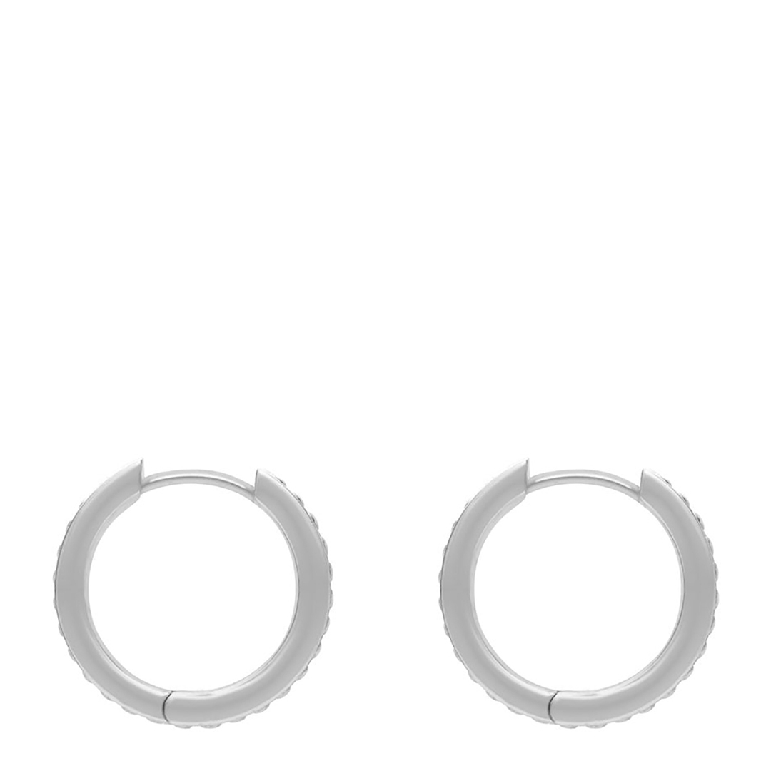 Sterling Silver Flat Edge Dotty Hoops