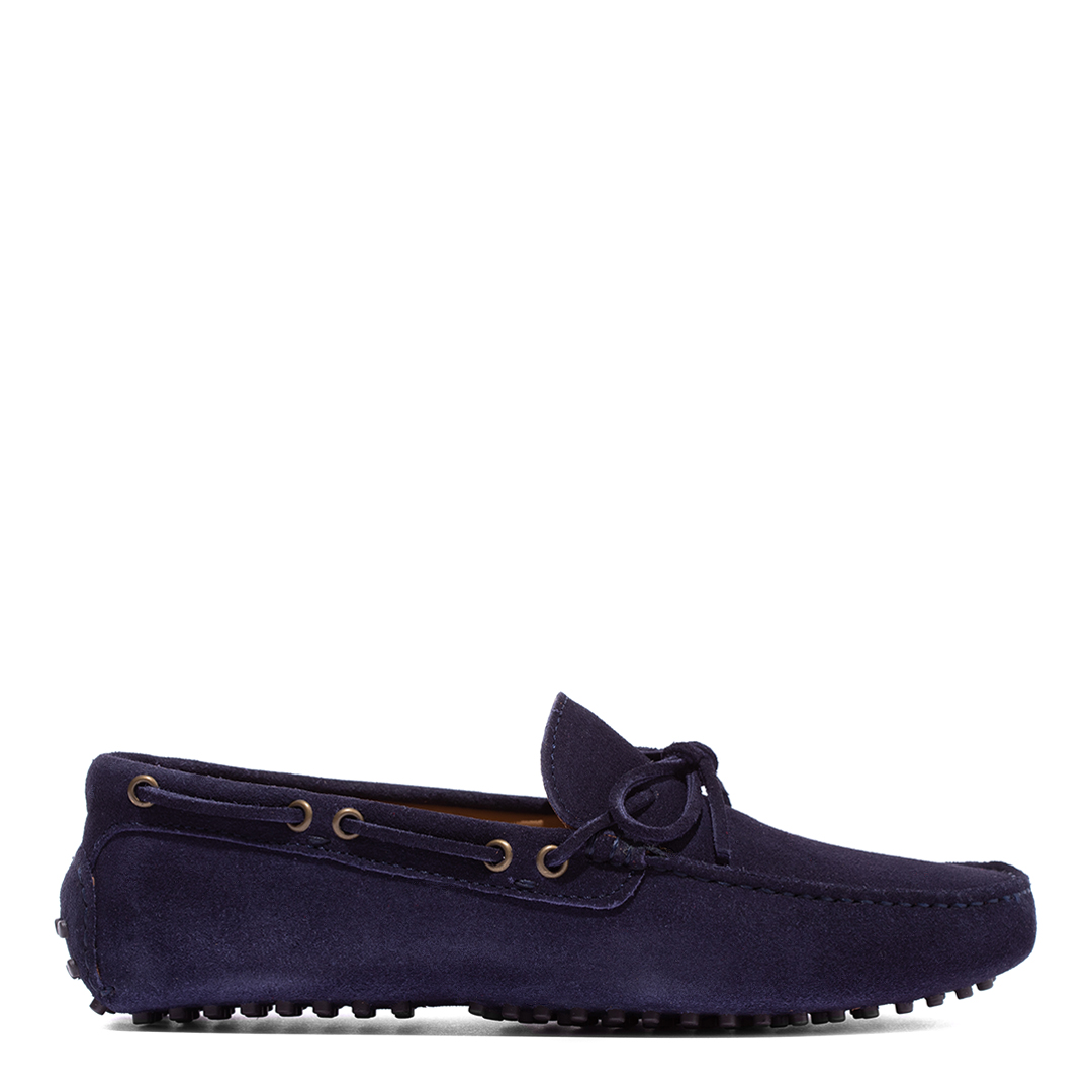 Navy Toledo Suede Moccassins