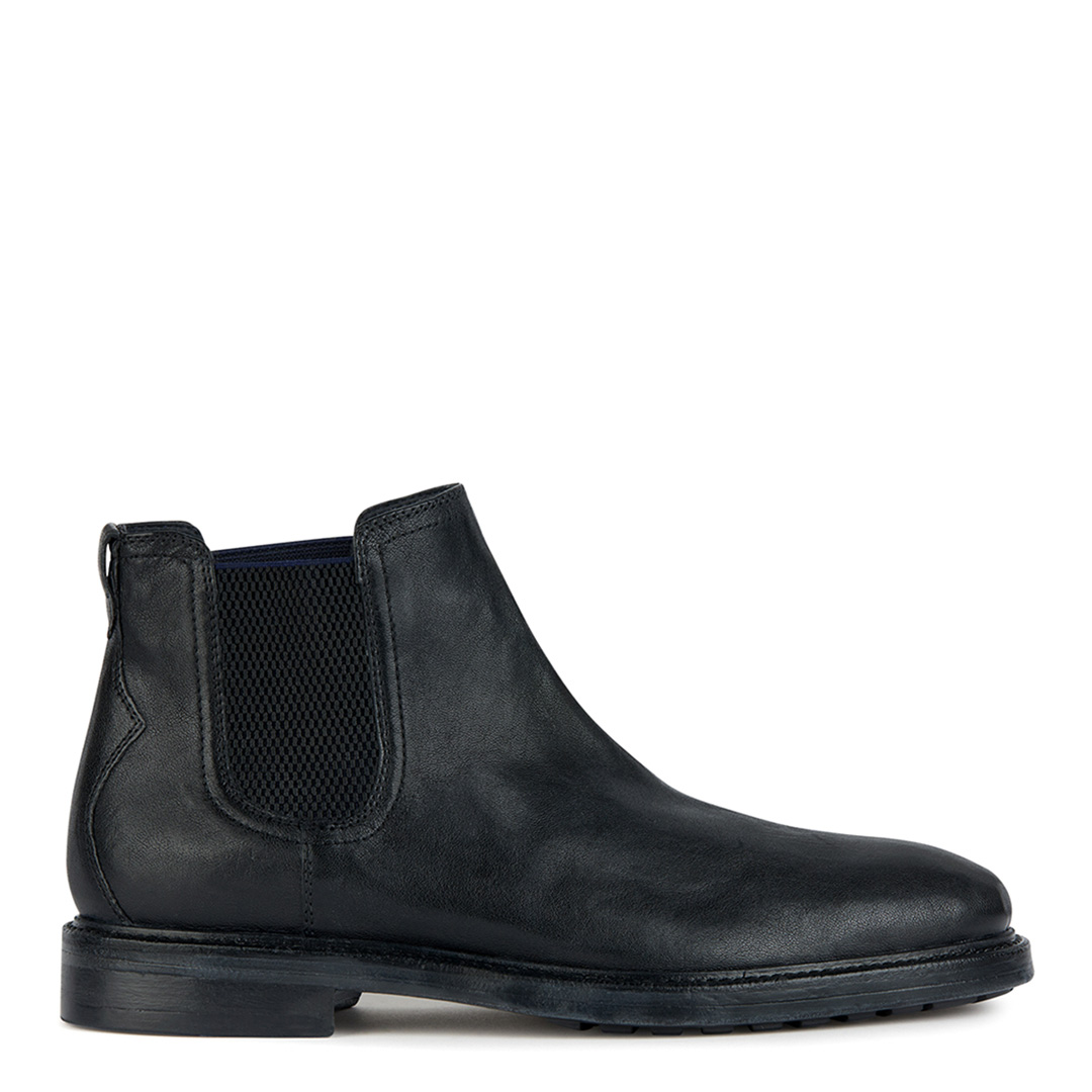 Black Aurelio Leather Ankle Boots