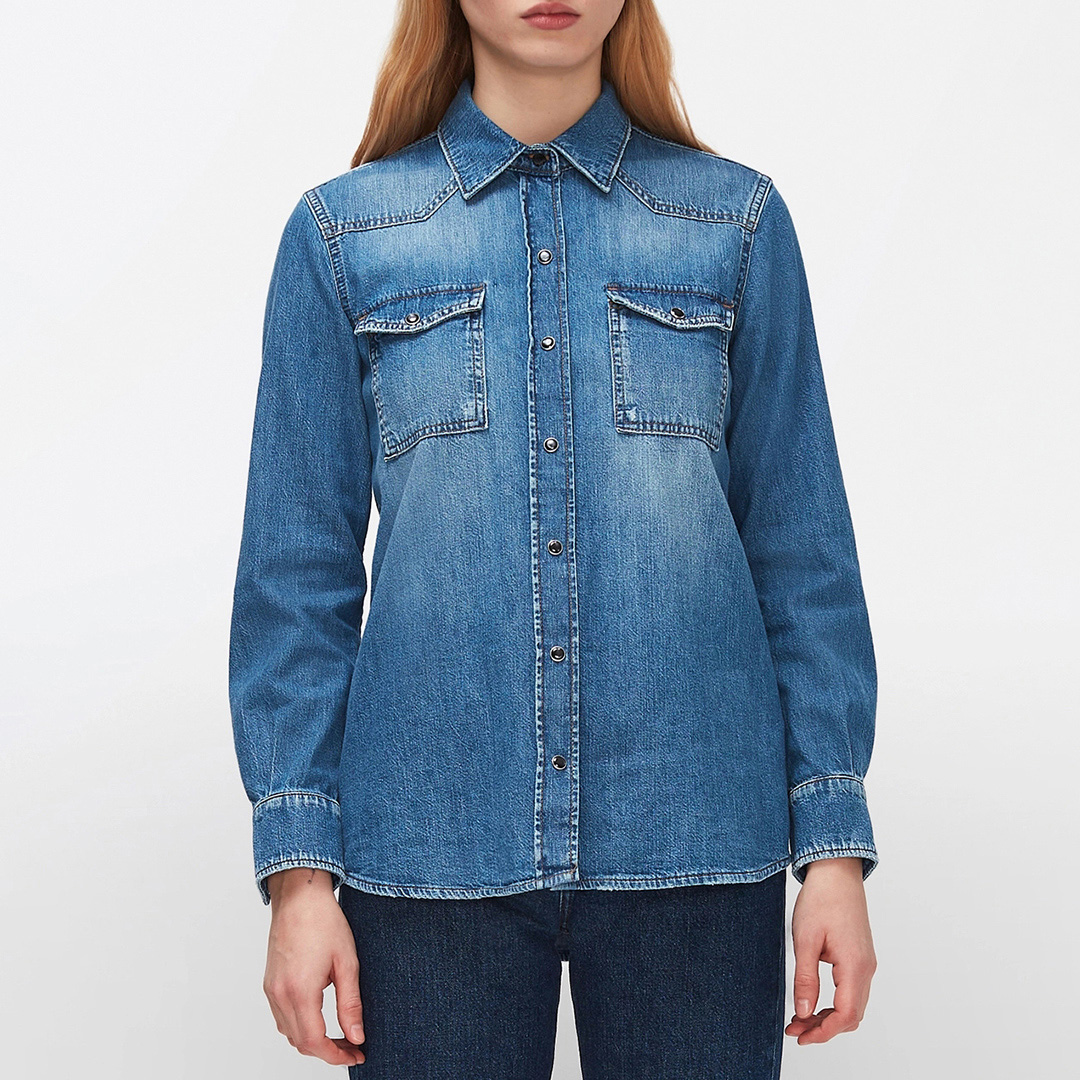 Mid Blue Emilia Denim Shirt