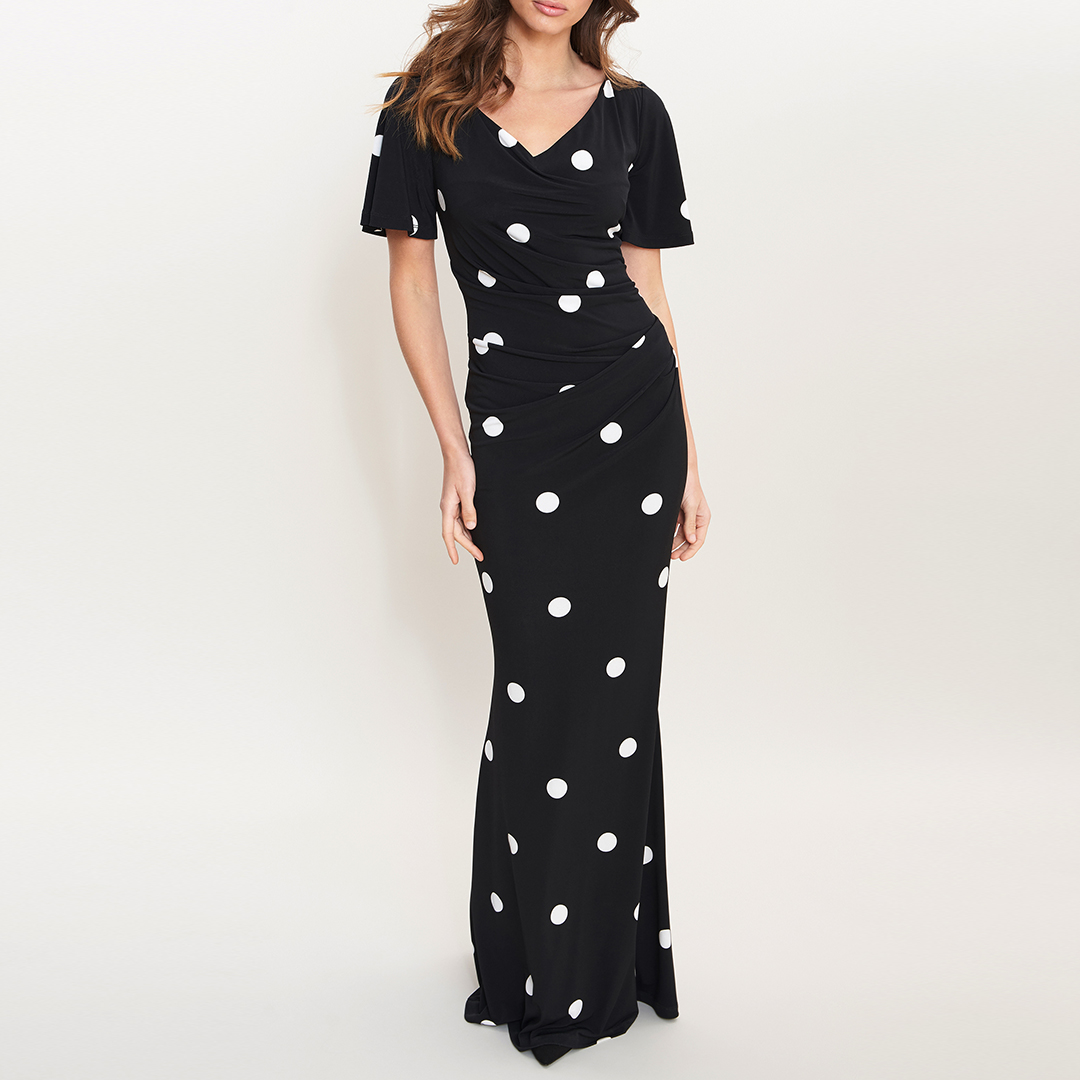 Multi Spot Jersey Maxi Dress