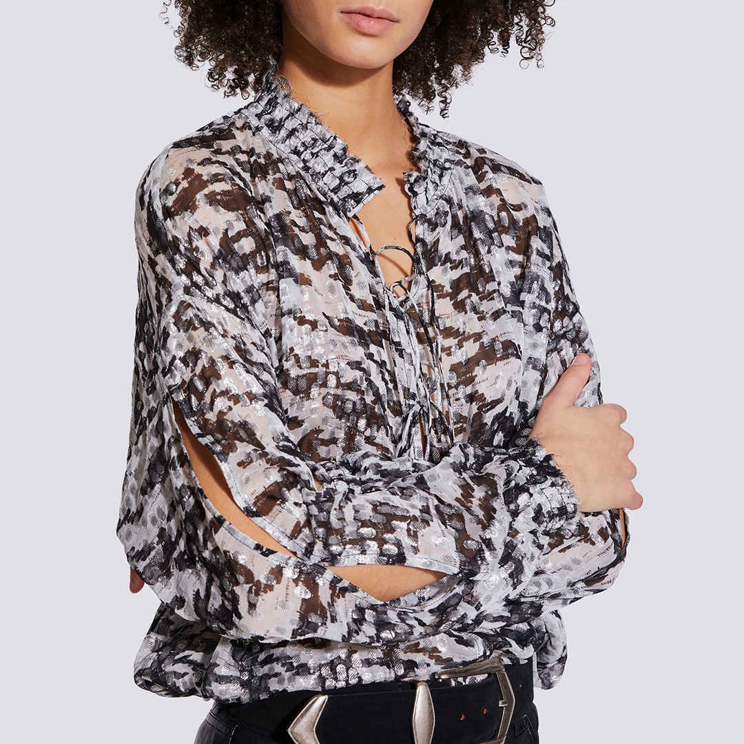 Multi Sella Silk Blend Printed Top