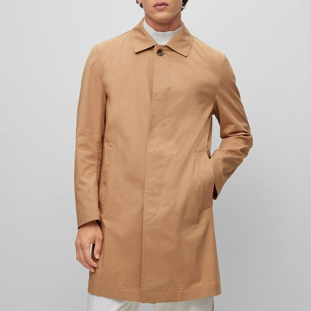 Camel Jared Cotton Blend Coat