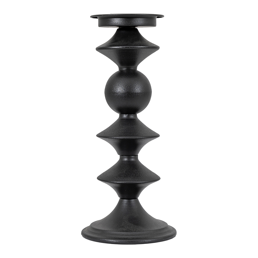 Sutton Pillar Holder Black Small 140x140x270mm