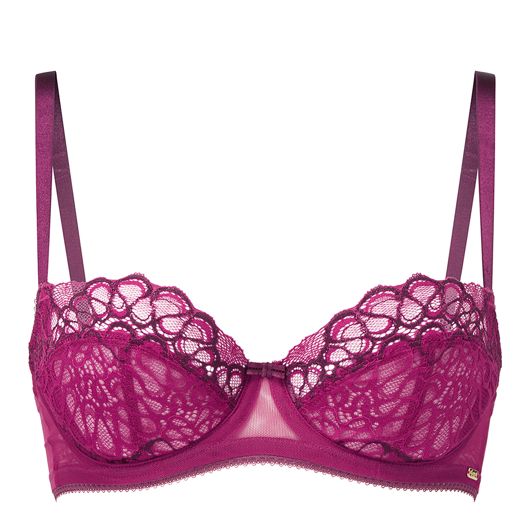 Pink Swirl Balcony Bra