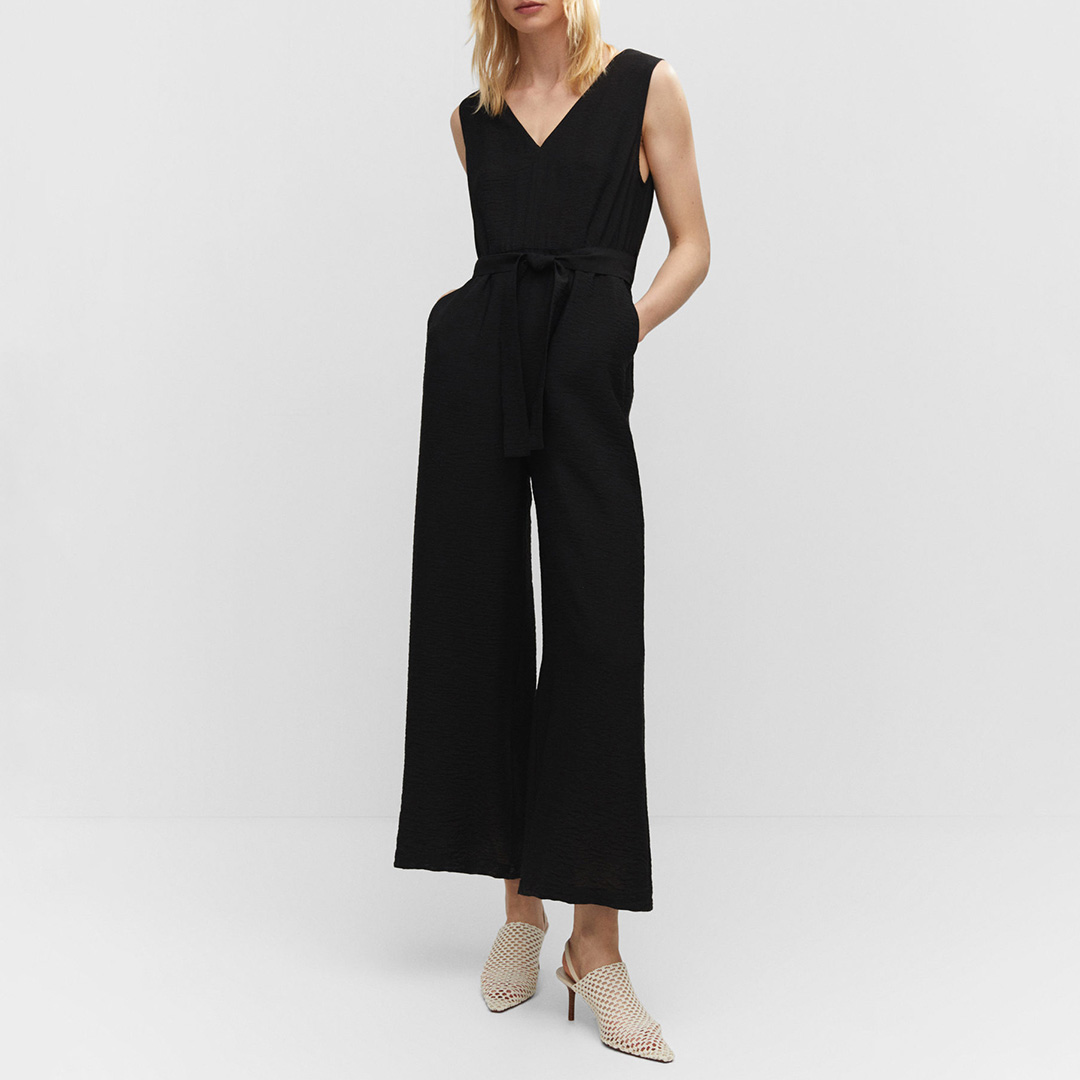 Black Bow Long Jumpsuit