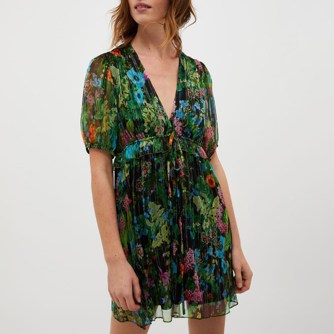 Printed Sotto Silk Dress