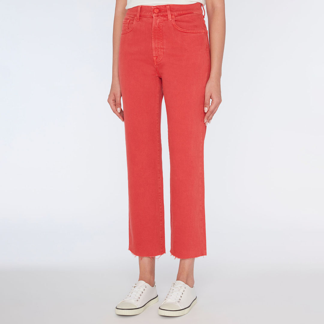 Berry Logan Raw Cut Stretch Jeans