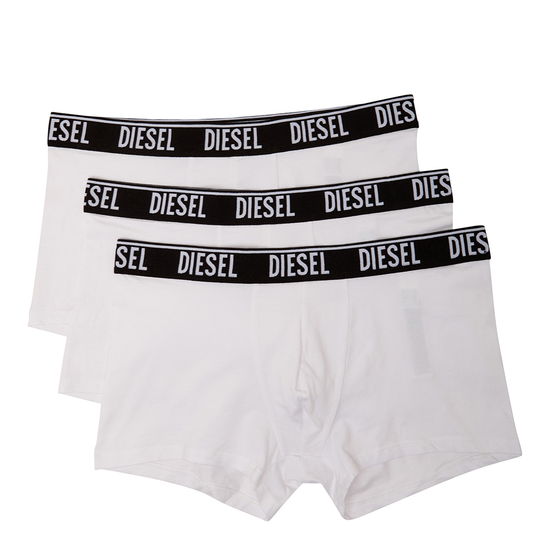 White Cotton Blend 3 Pack Boxers