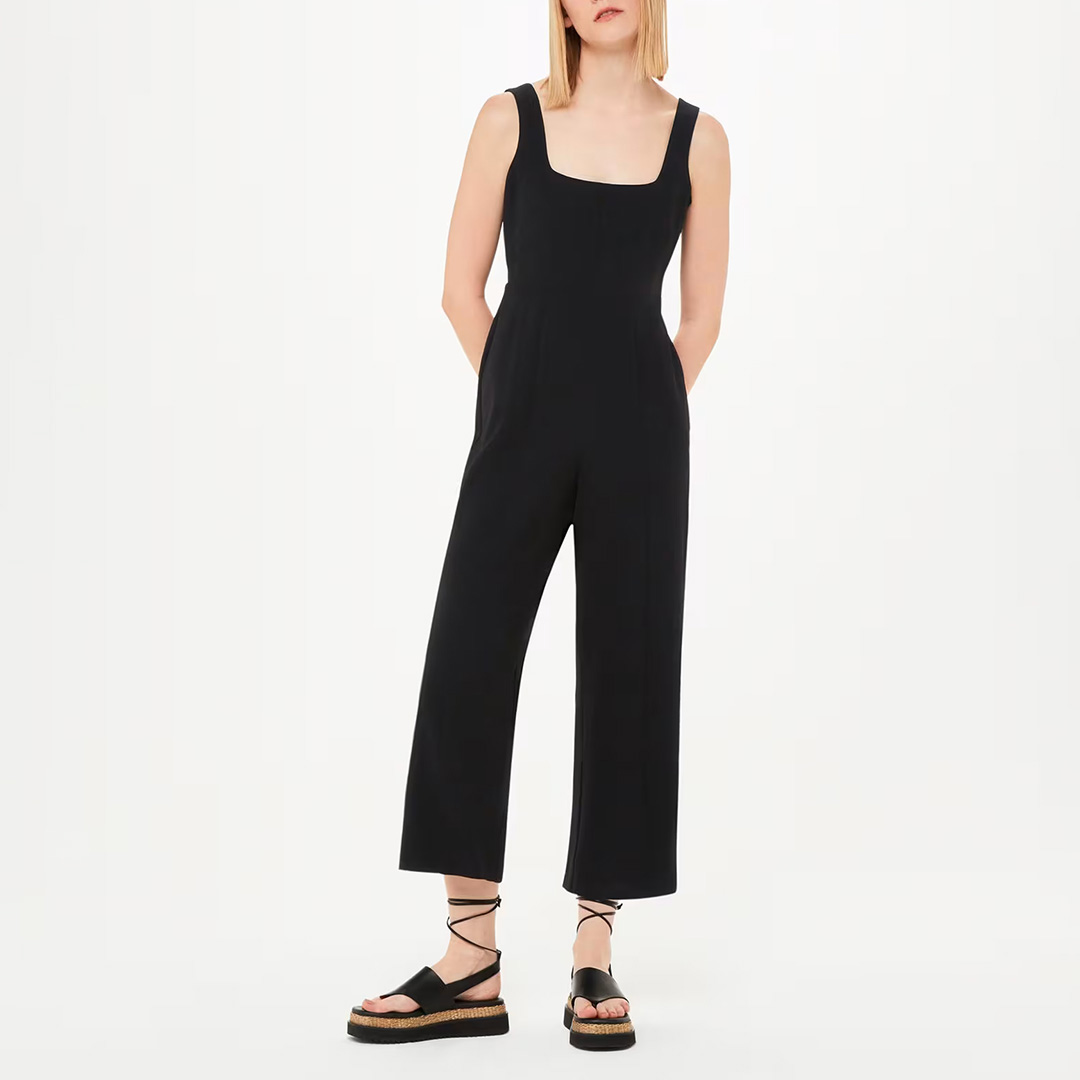 Black Elsie Square Neck Jumpsuit