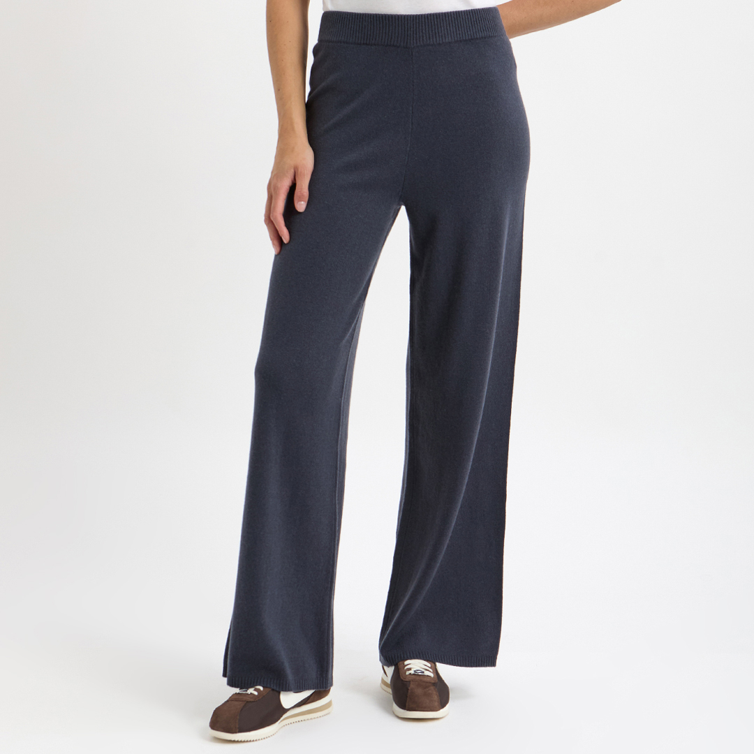 Slate Cashmere Blend Straight Leg Jogger