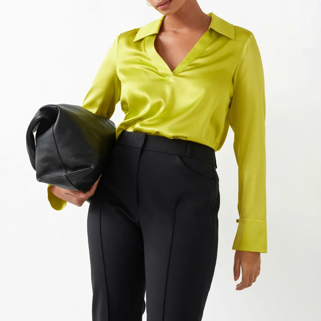 Yellow Vera Silk Blend Shirt