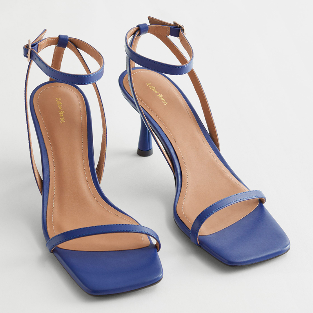 Blue Viola Leather Sandals