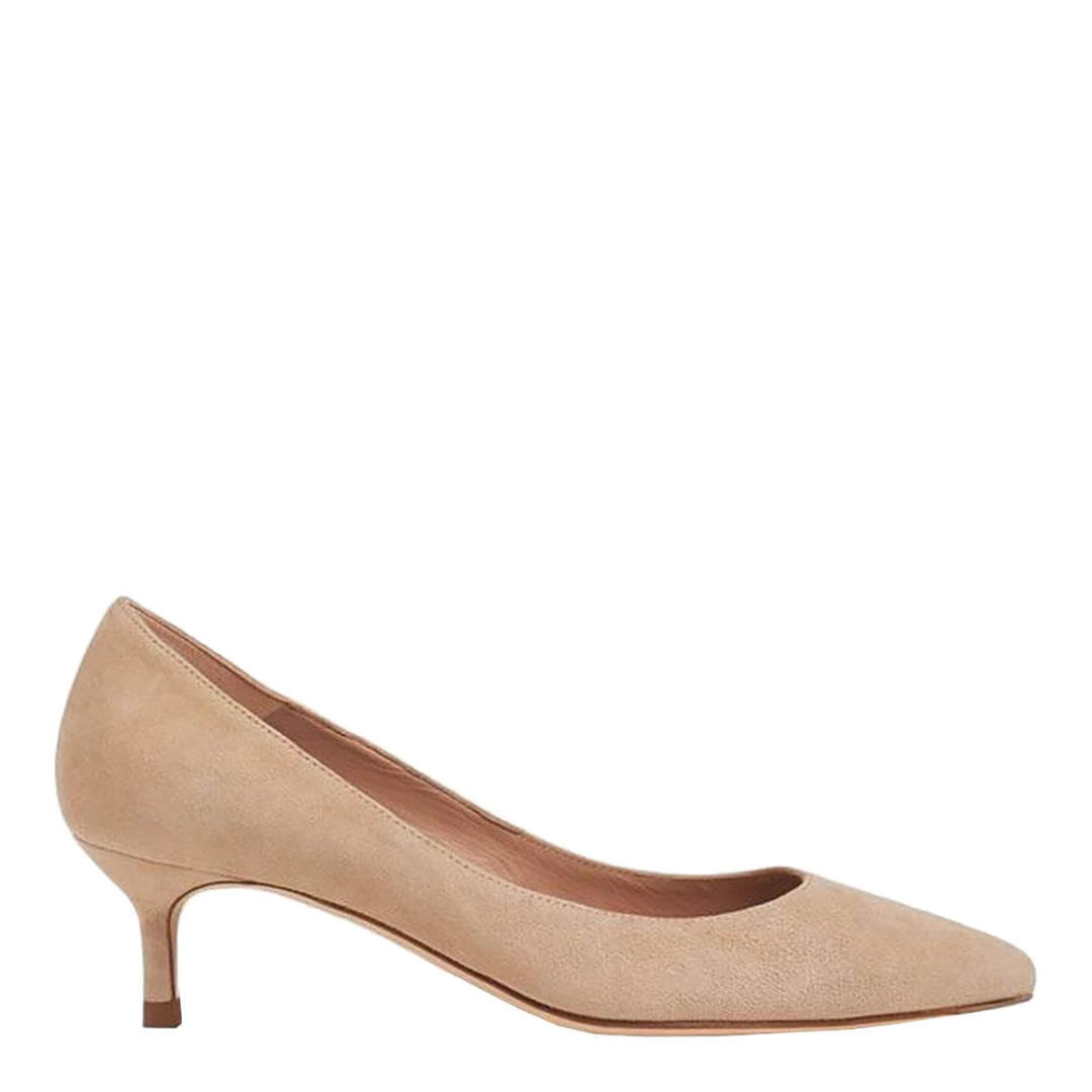 Cream Leather Audrey Court Heel