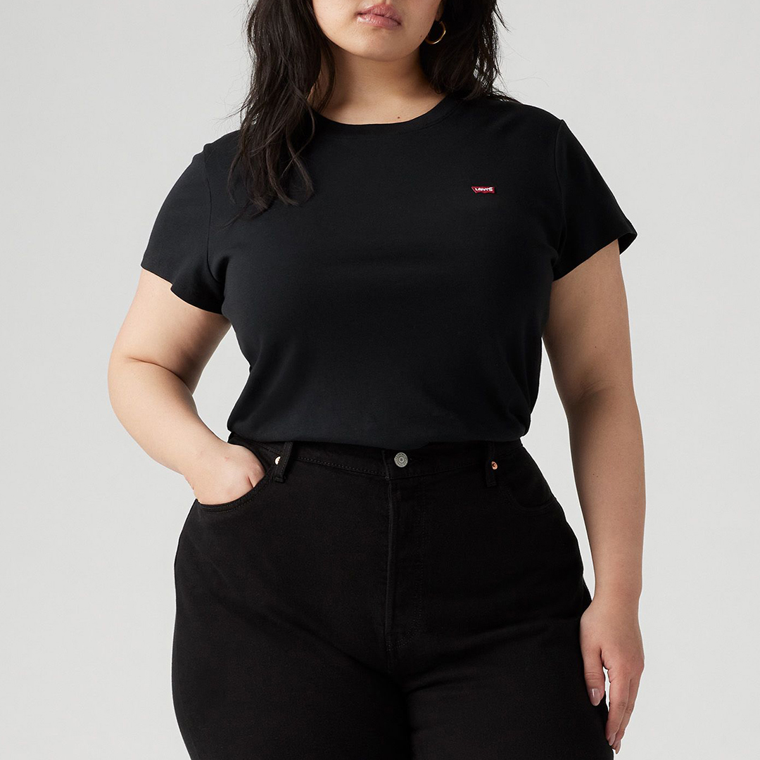 Plus Black Cotton T-Shirt