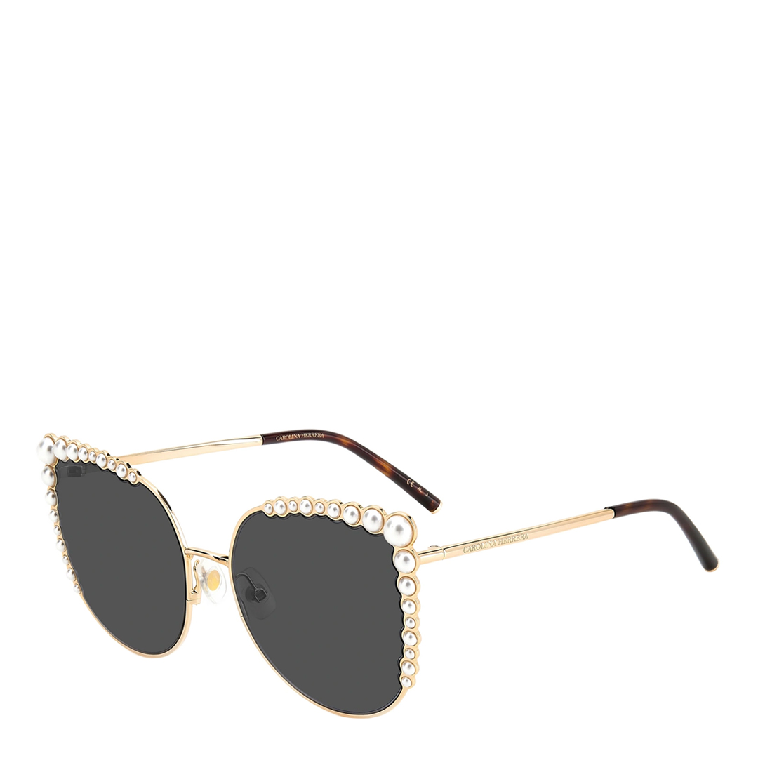 Women's Carolina Herrera Rose Gold Sunglasses 58mm