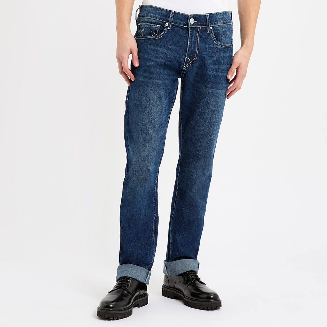 Dark Blue Ricky Straight Stretch Jeans