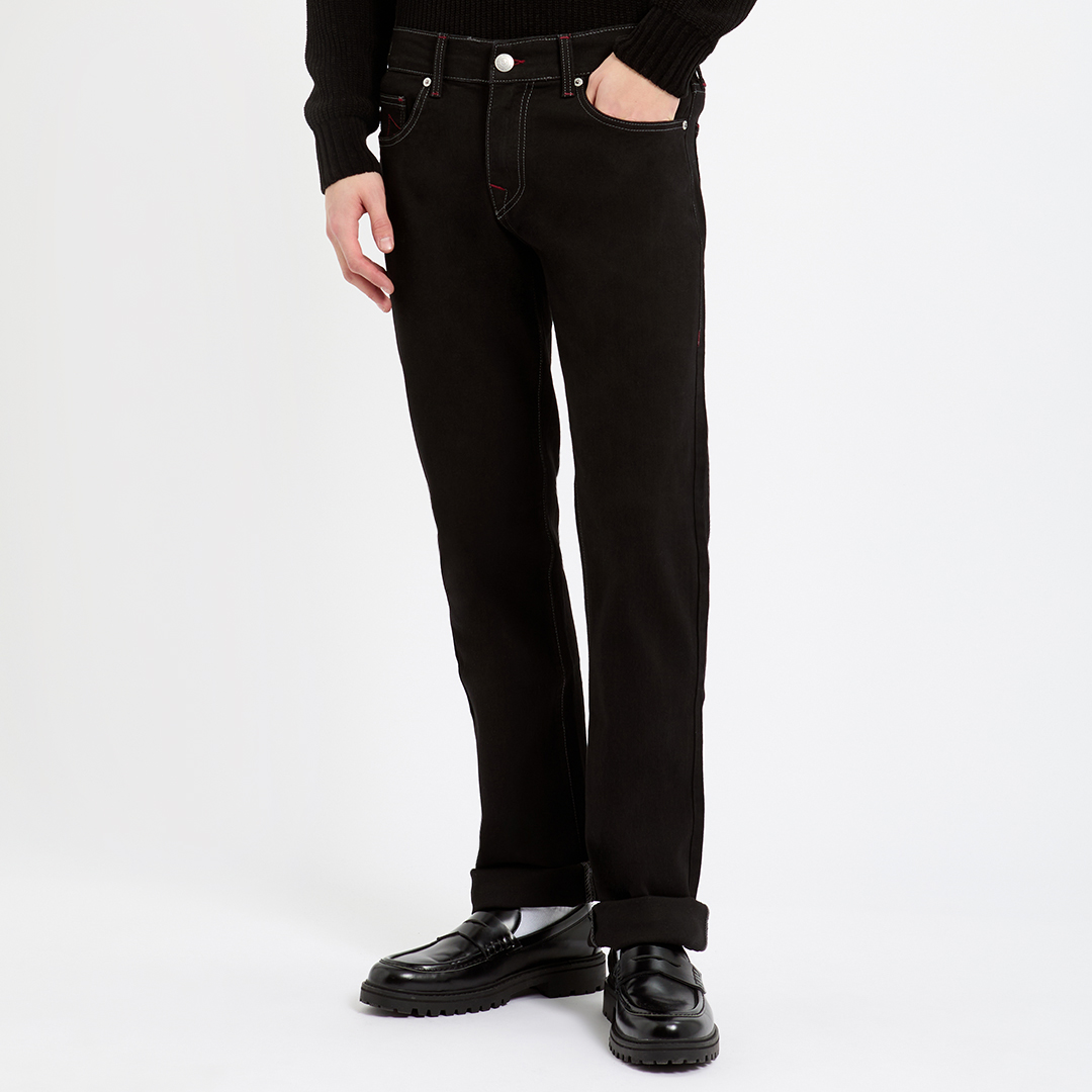 Black Ricky Straight Stretch Jeans