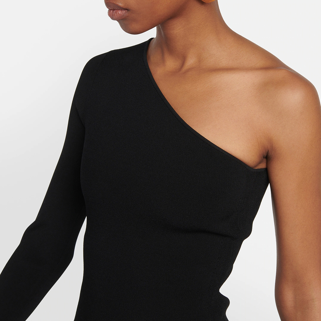 Black VB Body One Shoulder Top