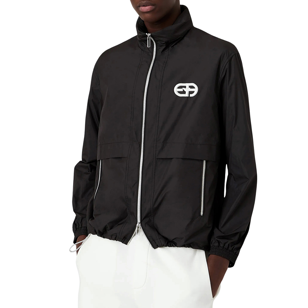 Black High Neck Zip Jacket