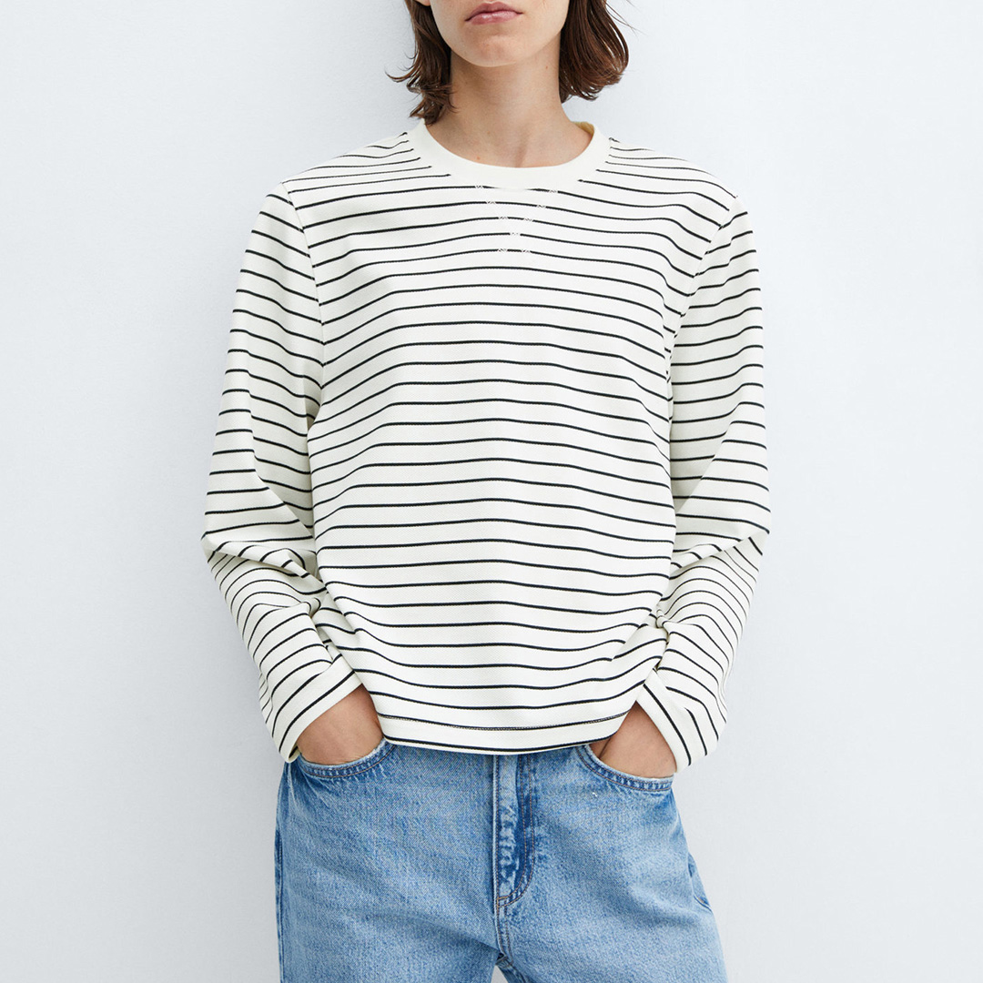 Blue Striped Sweatshirt