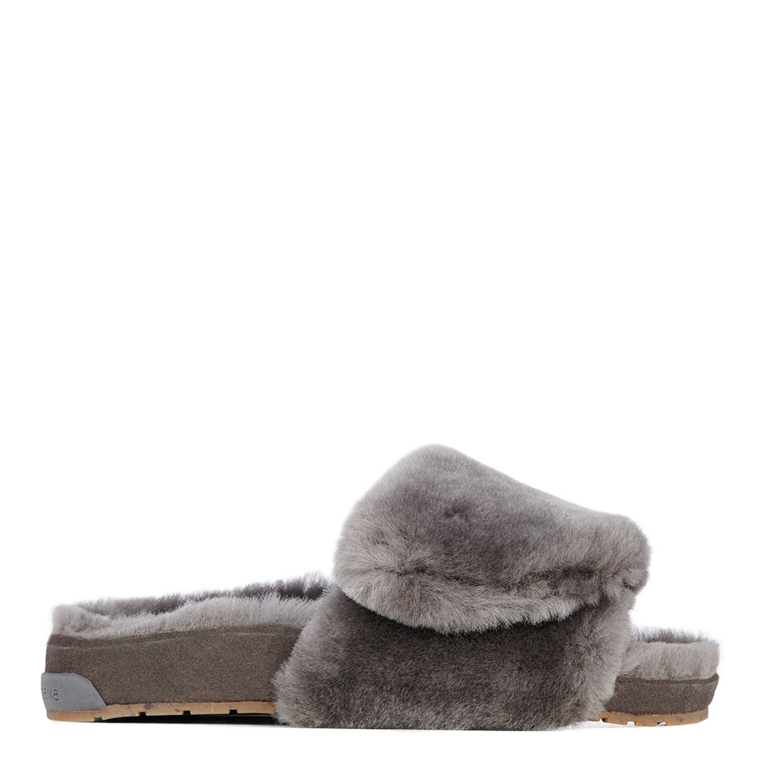 Grey Musica Sheepskin Slippers