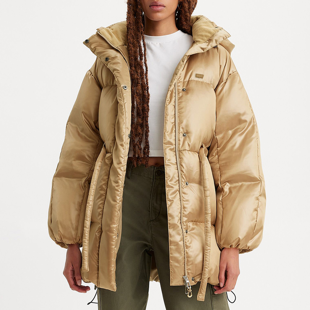 Gold Travertine Puffer Coat