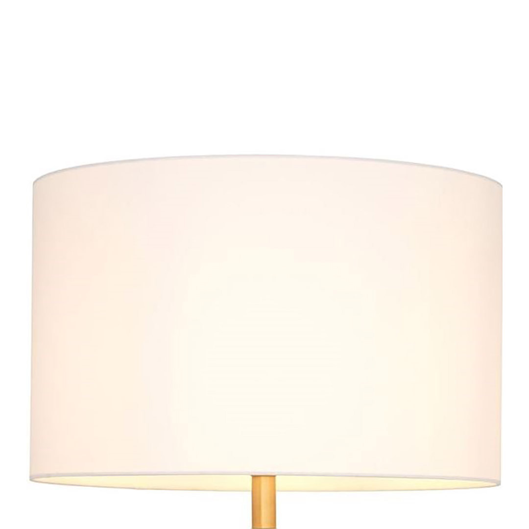 Lorenzo Floor Lamp Gold Finish & White shade