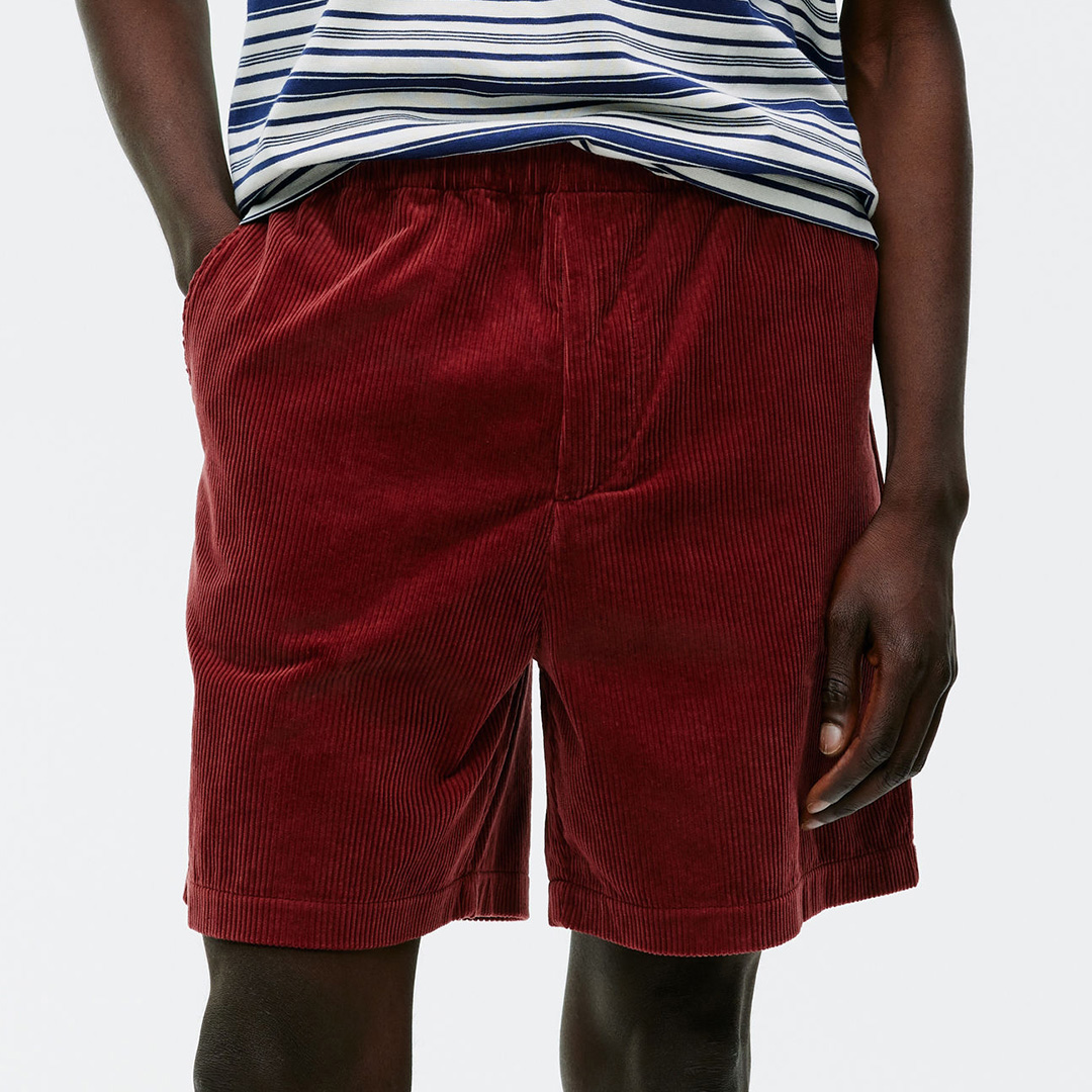 Men's Red Corduroy Shorts