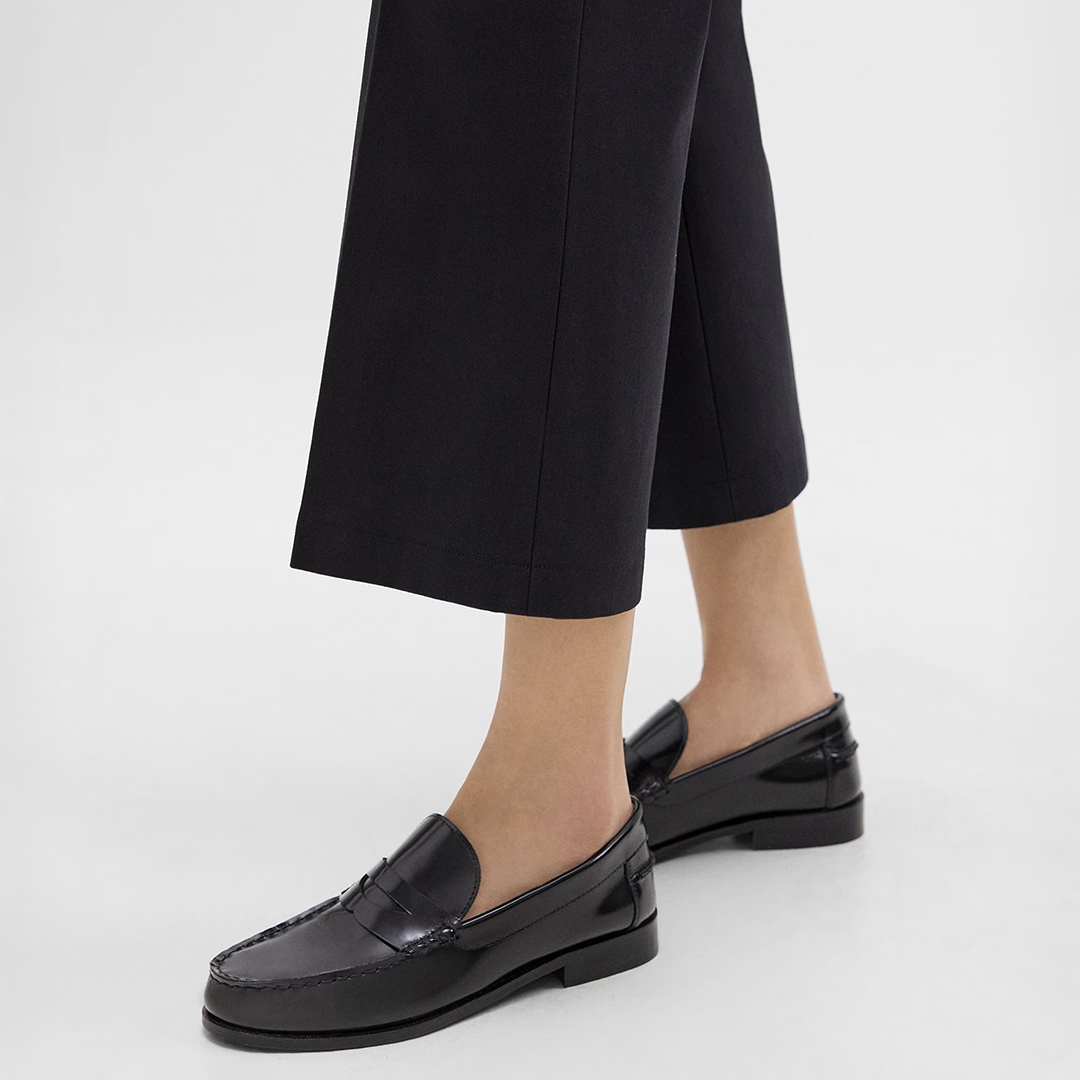 Black City Penny Leather Loafers