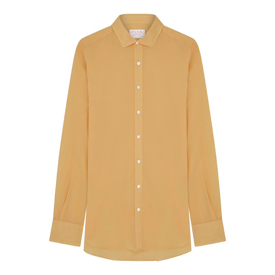 Yellow Classic Fit Cotton Shirt