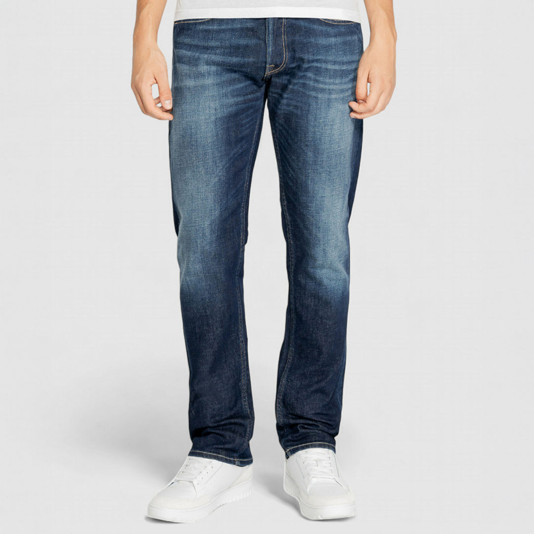 Dark Blue Grover Straight Stretch Jeans