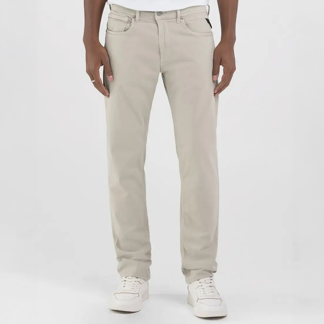 Grey Grover Straight Stretch Trousers