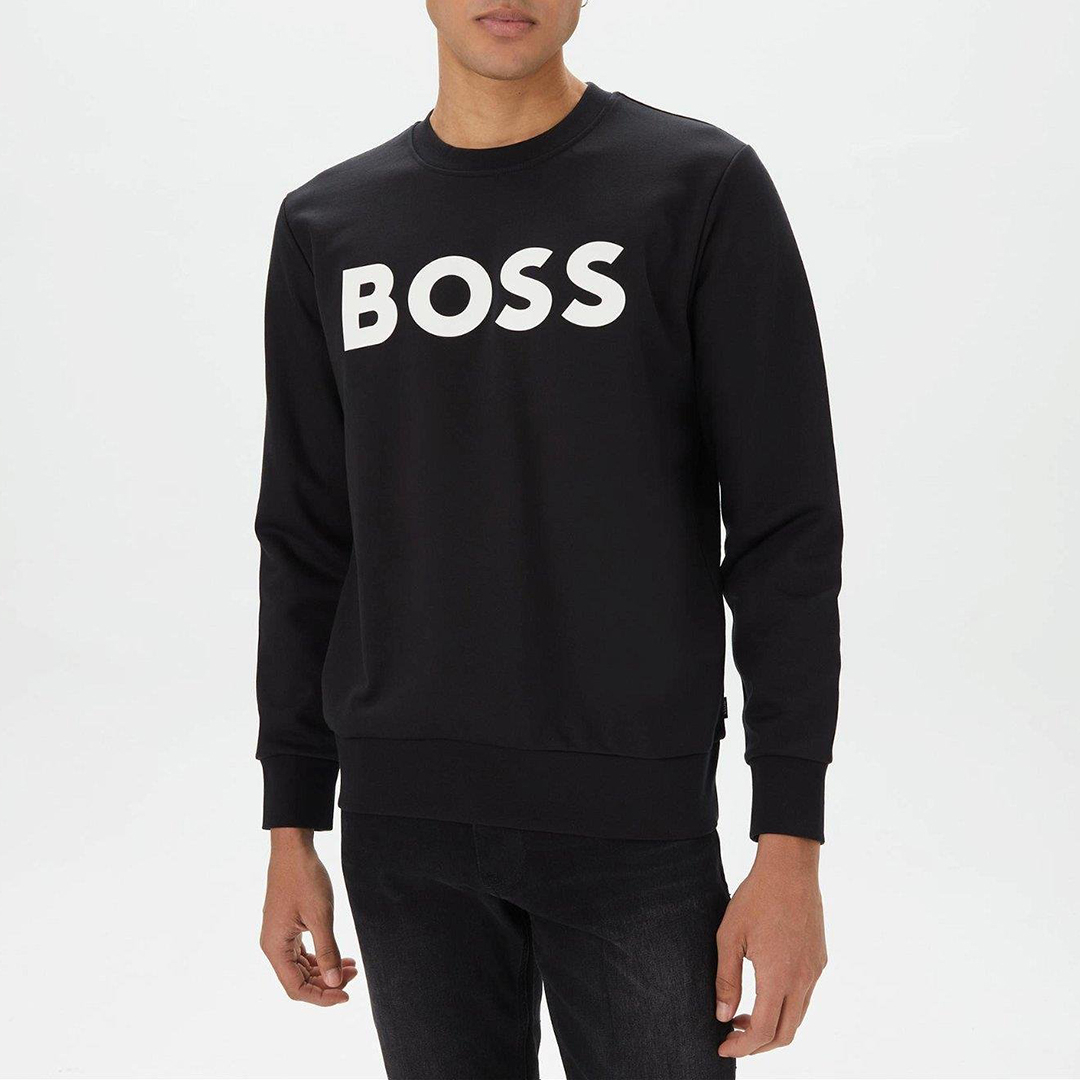 Black Logo Cotton Sweatshirt